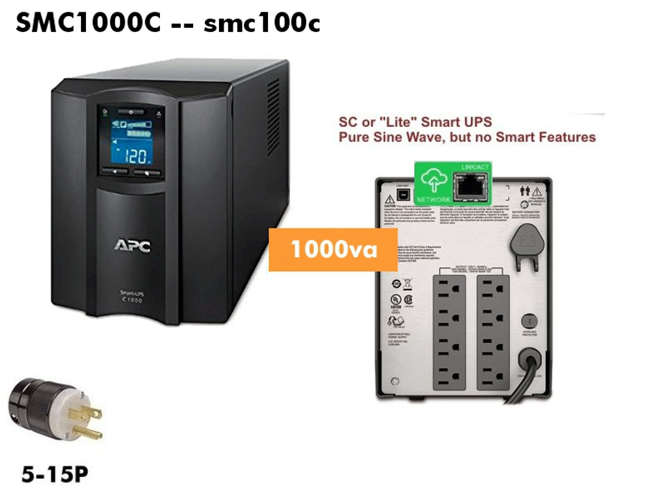 SMC1000C - APC Starter SmartUPS 1000va (120v LCD ) - Refurbished