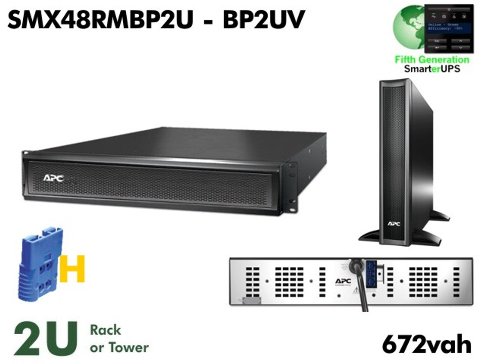 SMX48RMBP2U - APC SmartUPS LCD External Battery (2U - 48vDC) : Refurbished