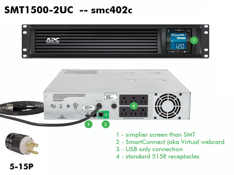 SMC1500-2U - APC 5Gen LCD SmartUPS 1500va (120v Starter UPS ) - Refurbished