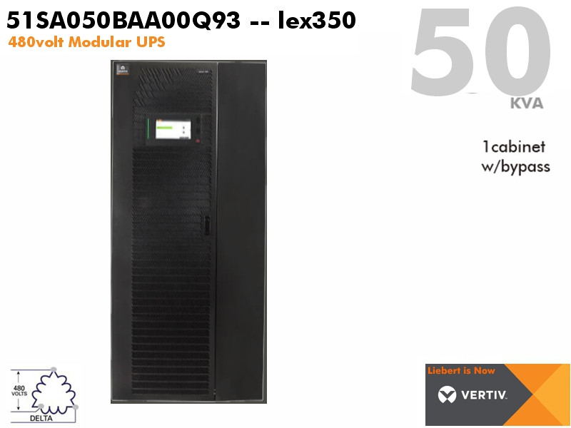 51SA050BAA00Q93 - Vertiv eXM 50000va (3p/480v Modular ) - Refurbished