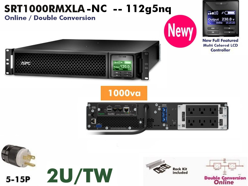 SRT1000RMXLA-NC - APC SRT Online 1000va (120v w/WebCard ) - NOB