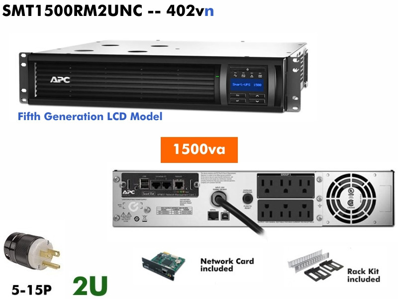 SMT1500RM2UNC - APC SmartUPS LCD 1500va (120v  ) - Refurbished