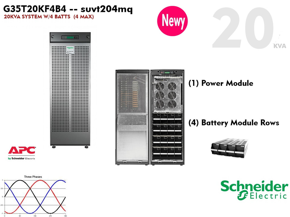G35T20KF4B4S - Galaxy 3500 20000va (208v 4/4 Batt ) - NOB