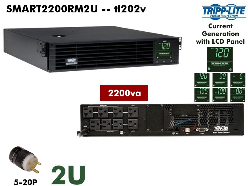 SMART2200RM2U - Tripplite SmartPro LCD 2200va (120v No XL ) - Refurbished