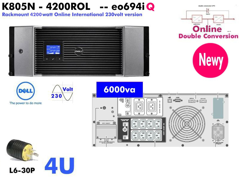 K805N - 4200R-HV - Dell Smarter 6000VA (230-240v - Global IEC) - NOB