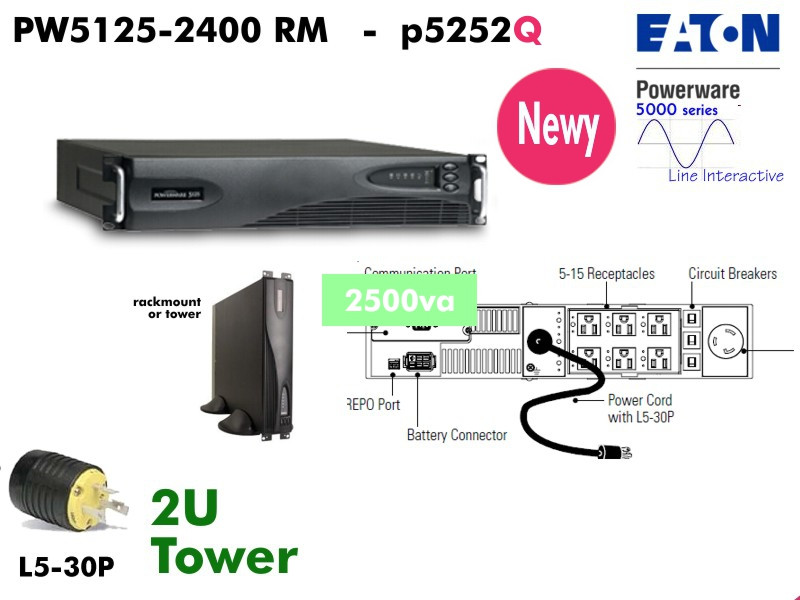 PW5125-2400-RM - Powerware 5125 2400VA (120v - Value 2kva) - NOB