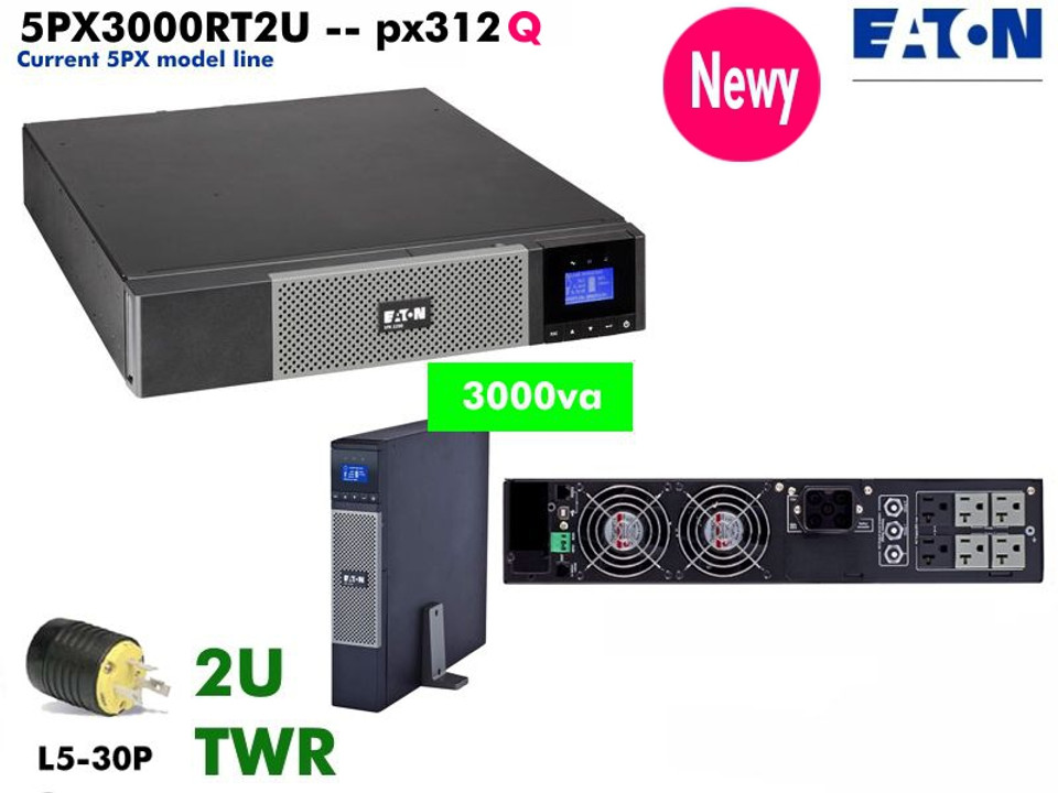 5PX3000RT2U ~ 3000va Eaton 5PX LCD UPS - 120v+ - 2U) - NOB