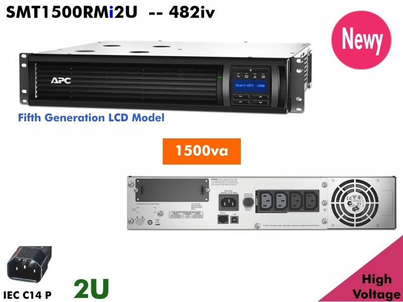 SMT1500RMi2U - APC SmartUPS LCD 1500VA (230v - Global IEC) - NOB
