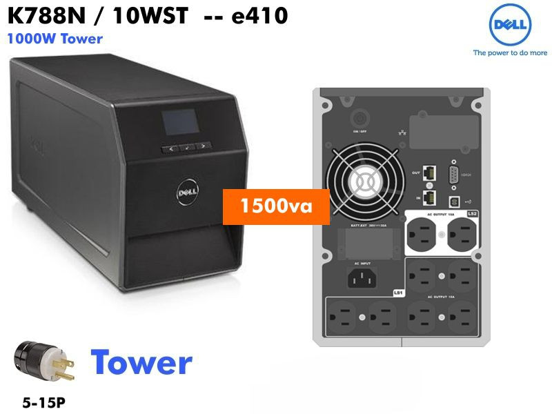 K788N -10WST - Dell 1500VA (120v - 1000W) - Refurbished