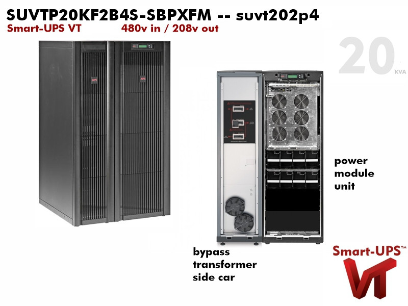 SUVTP20KF2B4+SBPXFM - APC Smart VT 20000VA (3p/208v - 480/208) - Refurbished