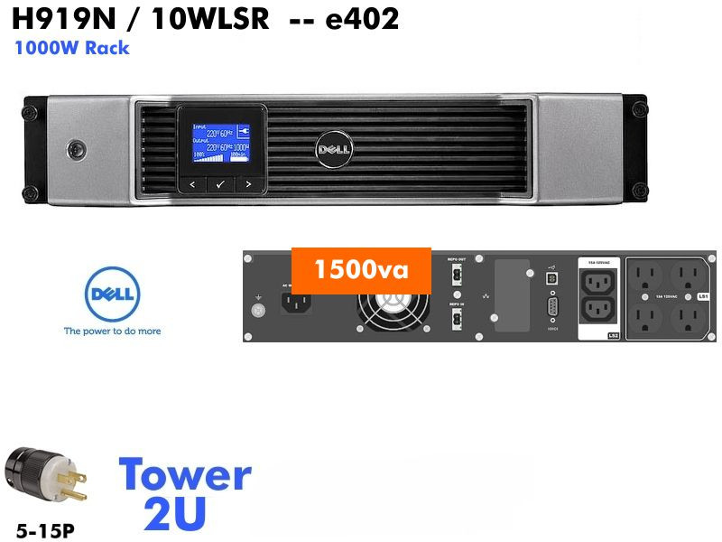 H919N - 10WLSR - Dell Smarter 1500VA (120v - 1000W) - Refurbished