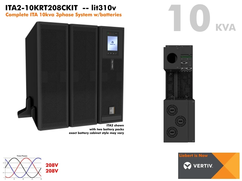 ITA2-10KRT208C - Liebert ITA2 10000VA (3p/208v - Compact) - Refurbished