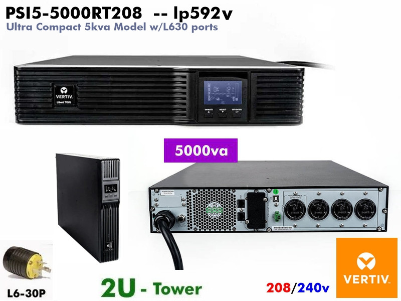 PSI5-5000RT208 - Vertiv Powersure 5 4250VA (200-240v - LCD) - Refurbished
