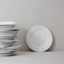 Rhombe White Dinner Plate