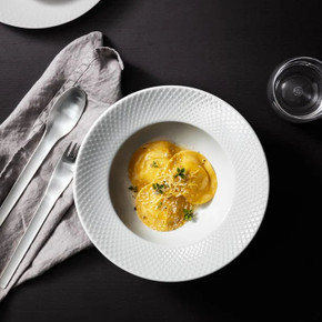 Rhombe White Soup Plate