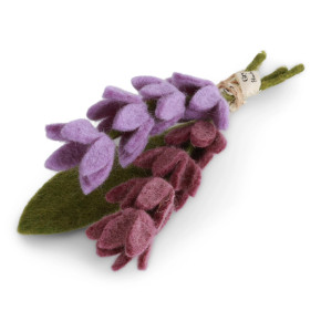 Wool Lavenders and Leaf - Set of 3
