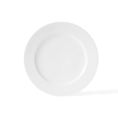 Rhombe White Dinner Plate