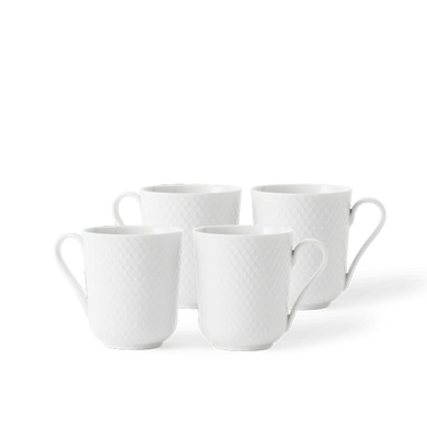 Rhombe White Mug with Handle
