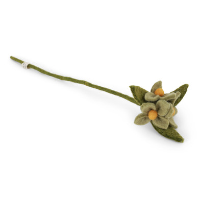 Wool Flowers on Branch