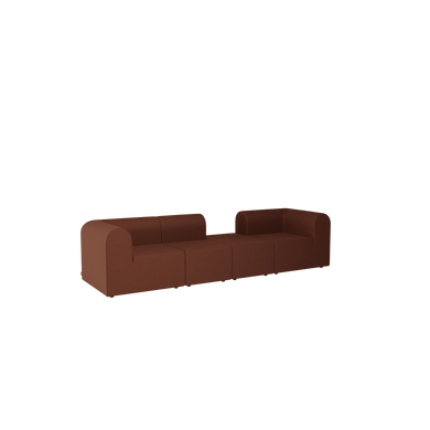 Paradigm 4-Seater Sofa Centre Pouffe Left