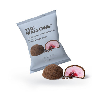 Strawberry Filled Mallows + Dark Choc - 16G