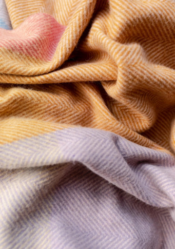 Recycled Wool Blanket in Check