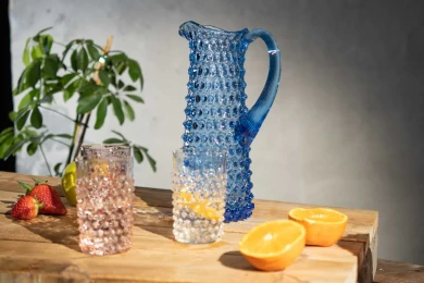 Crystal Hobnail Pitcher