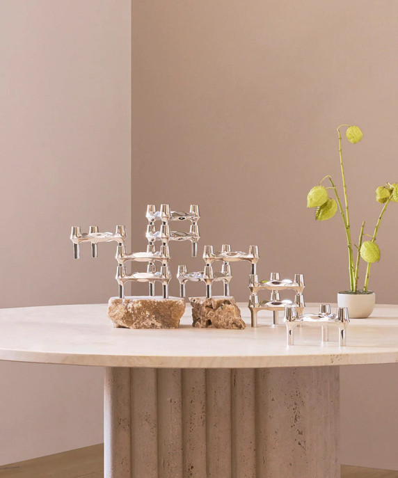 STOFF Nagel BMF Candle Holder in Chrome