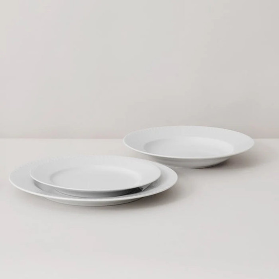 Rhombe White Dinner Plate