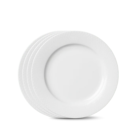Rhombe White Dinner Plate