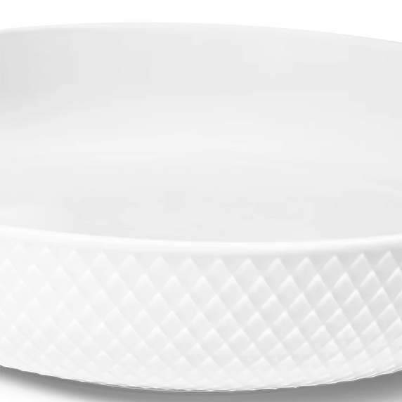 Rhombe White Serving Bowl