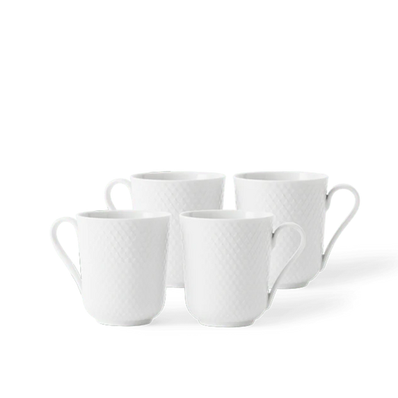 Rhombe White Mug with Handle