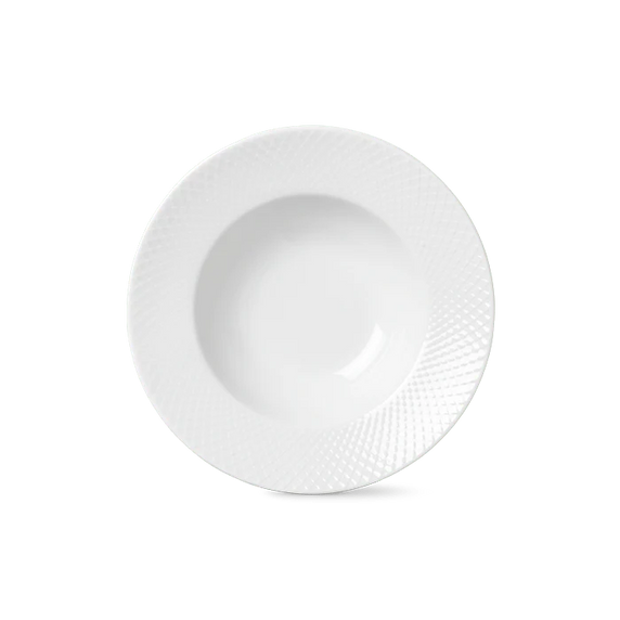 Rhombe White Soup Plate