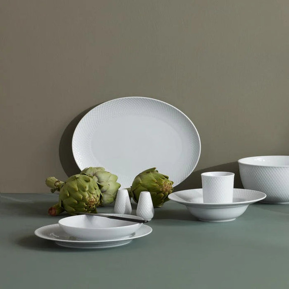 Rhombe White Soup Plate