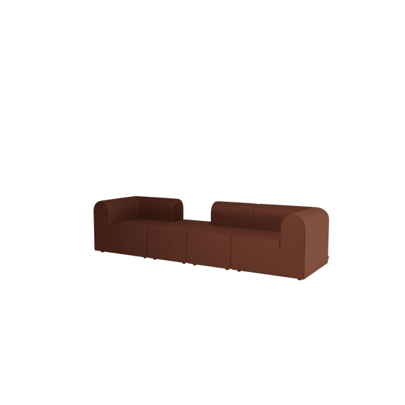 Paradigm 4-Seater Sofa Centre Pouffe Right