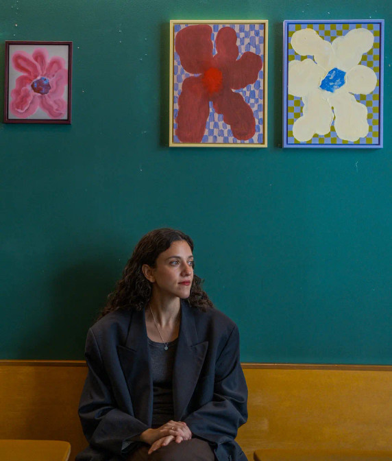 Flowers with Checks 06