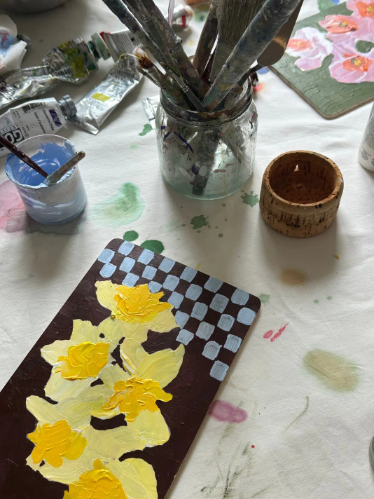 Flowers with Checks 05