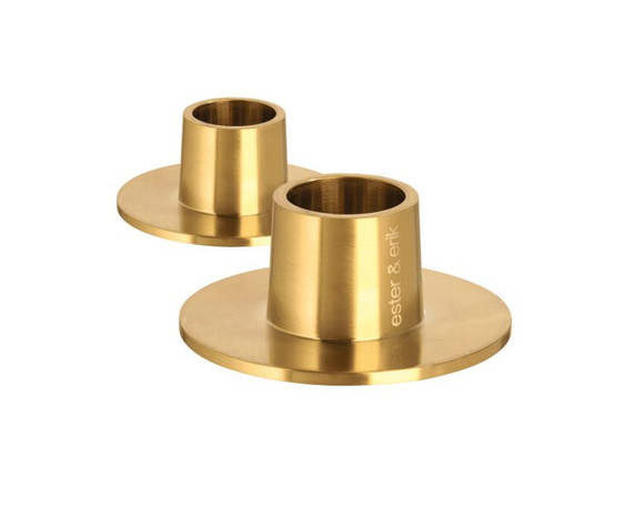 Matte Metal Candlestick Holder - Set of 2