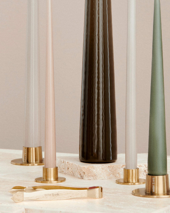 Matte Metal Candlestick Holder - Set of 2