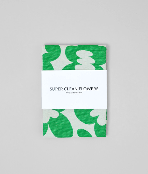 Super Clean Flowers Tea Towel