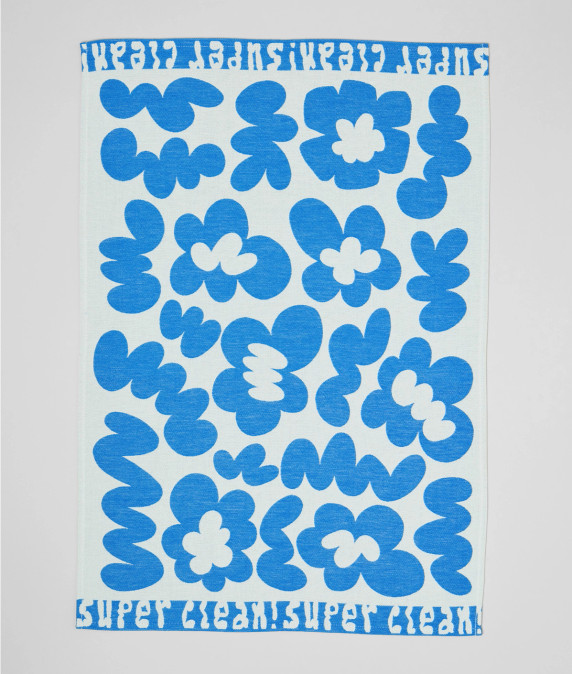 Super Clean Flowers Tea Towel
