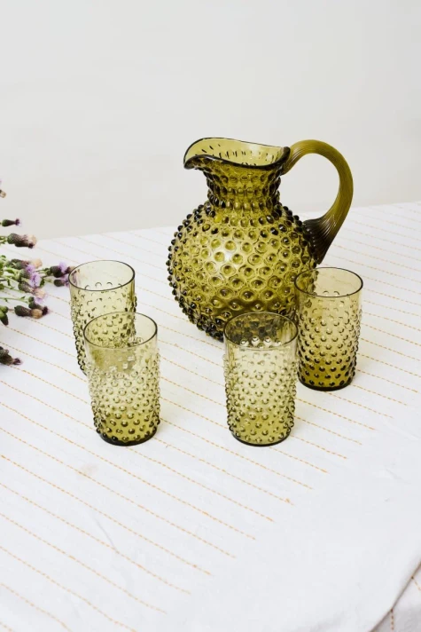Crystal Hobnail Jug