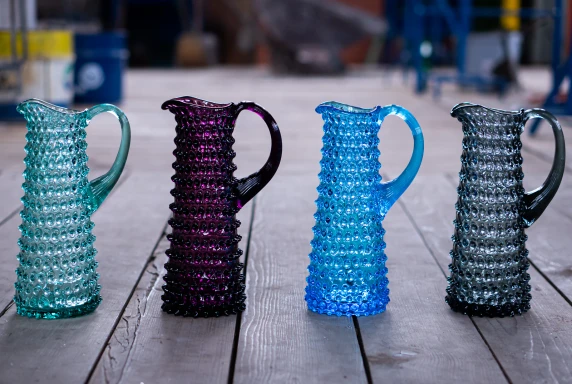 Crystal Hobnail Pitcher