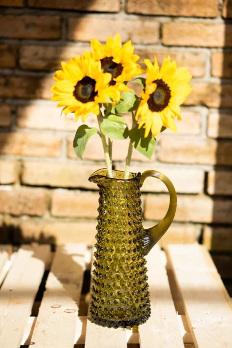 Crystal Hobnail Pitcher