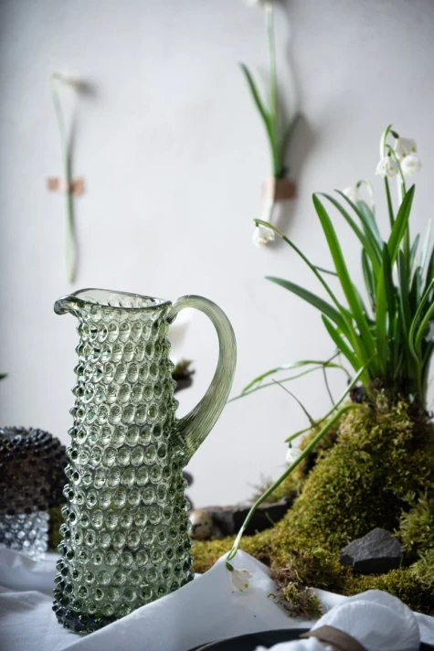 Crystal Hobnail Pitcher