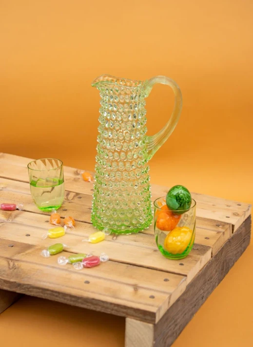 Crystal Hobnail Pitcher