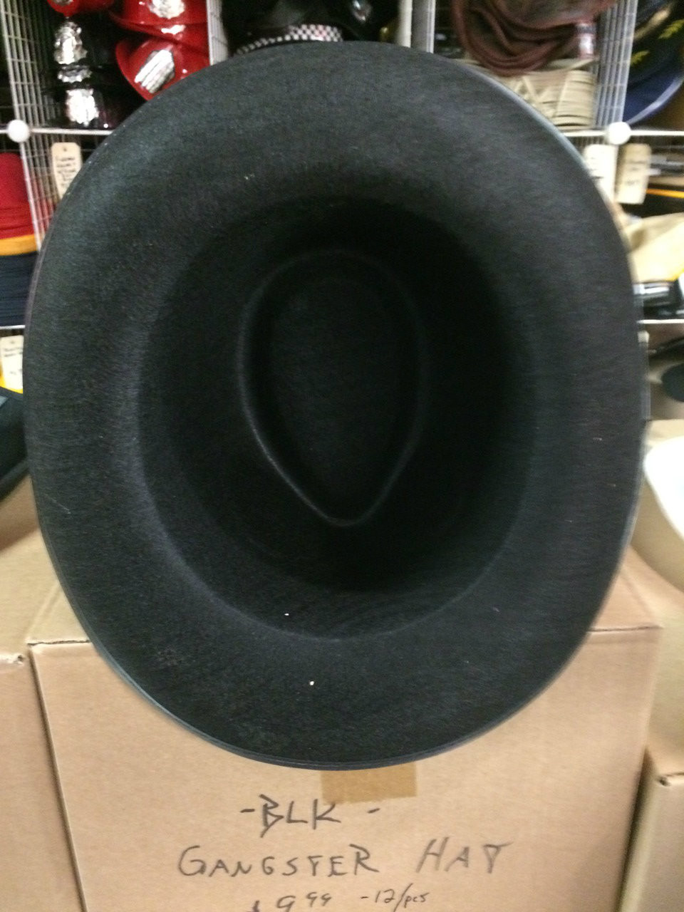 Indestructible Black Fedora Hat Adult Gangster