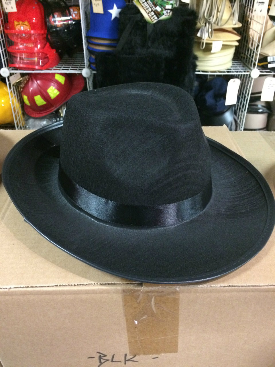 Indestructible Black Fedora Hat Adult Gangster main image 1