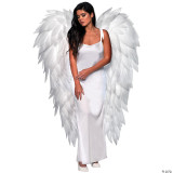 Underwraps Angel Wings 58" Full Length Featherless White  