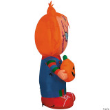 Gemmy Inflatable Child's Play™ Stylized Chucky with Jack-O'-Lantern Halloween Outdoor Yard Decoration 